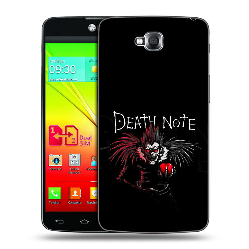 Силиконовый чехол на LG G Pro Lite Dual с принтом Death note Тетрадь смерти Силиконовый чехол на LG G Pro Lite Dual с принтом Death note Тетрадь смерти