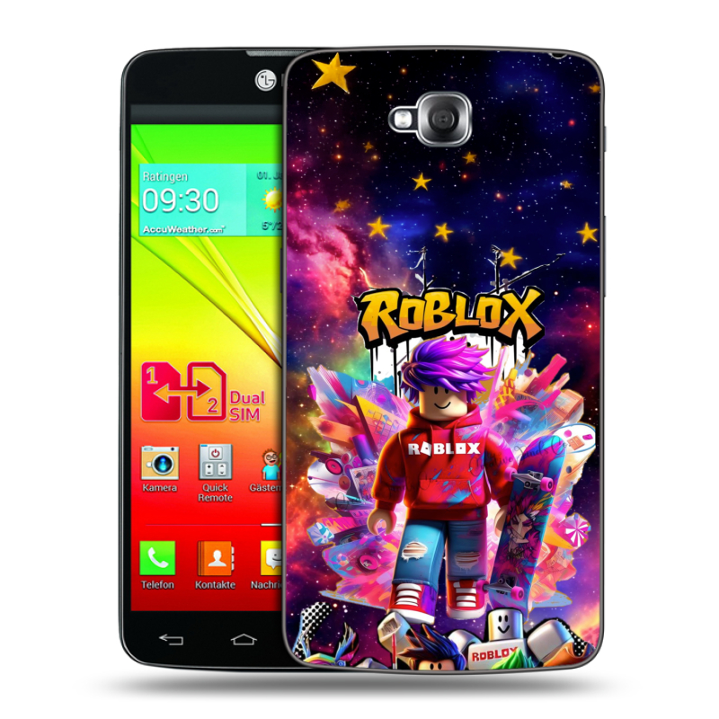 Силиконовый чехол на LG G Pro Lite Dual с принтом Roblox Роблокс Силиконовый чехол на LG G Pro Lite Dual с принтом Roblox Роблокс