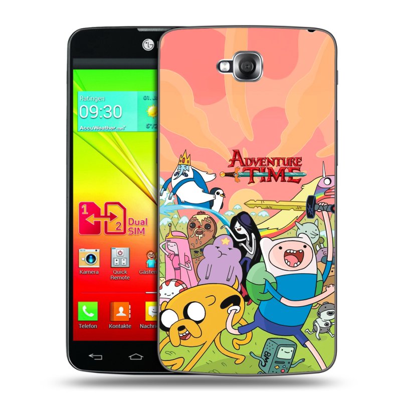 Силиконовый чехол на LG G Pro Lite Dual с принтом Adventure time Время приключений Силиконовый чехол на LG G Pro Lite Dual с принтом Adventure time Время приключений