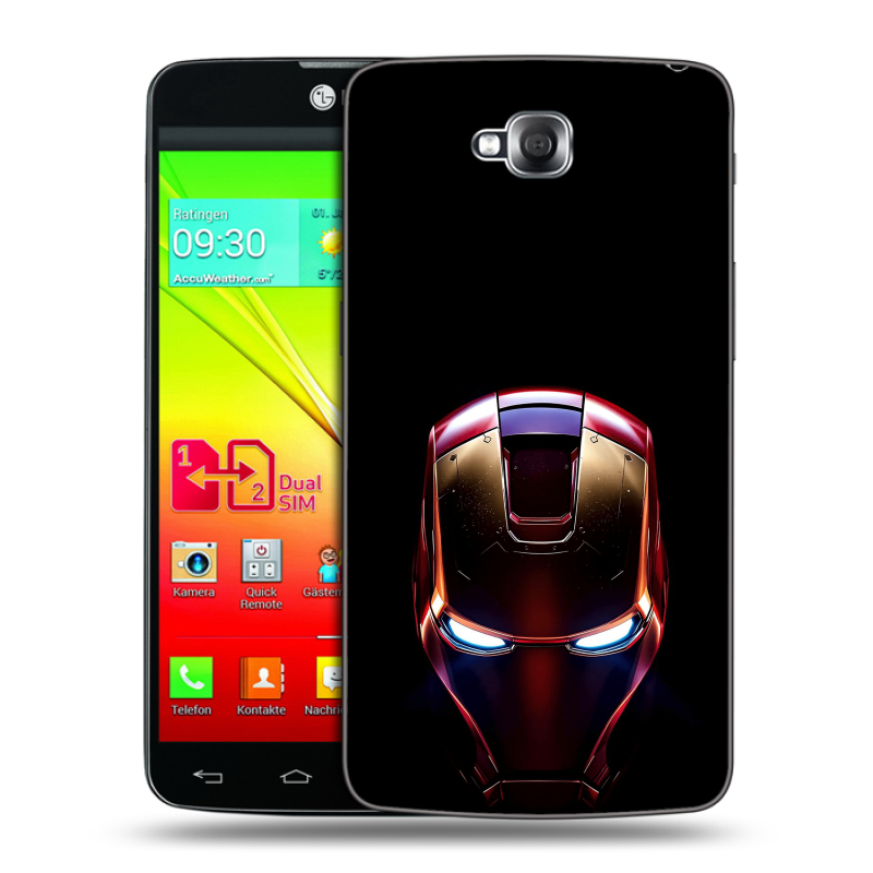 Силиконовый чехол на LG G Pro Lite Dual с принтом IronMan Железный человек Силиконовый чехол на LG G Pro Lite Dual с принтом IronMan Железный человек
