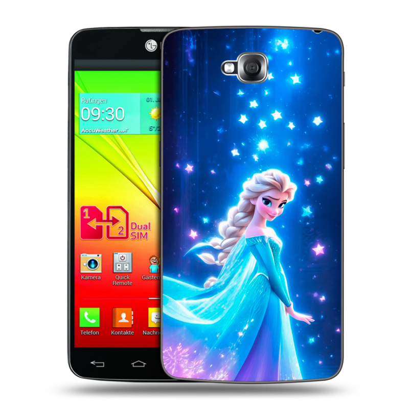 Силиконовый чехол на LG G Pro Lite Dual с принтом Холодное сердце Frozen Силиконовый чехол на LG G Pro Lite Dual с принтом Холодное сердце Frozen