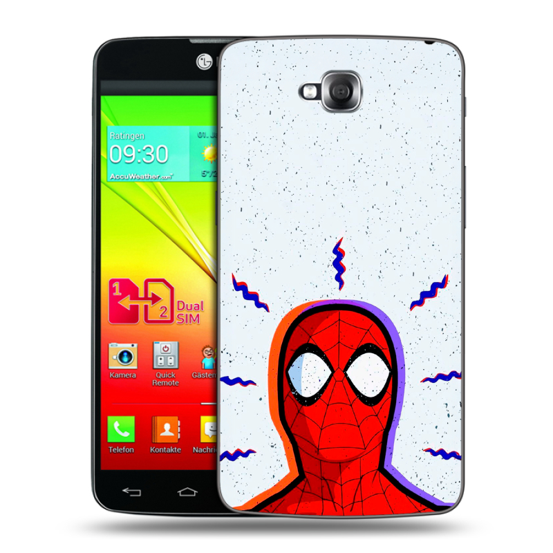 Силиконовый чехол на LG G Pro Lite Dual с принтом Spiderman Человек паук Силиконовый чехол на LG G Pro Lite Dual с принтом Spiderman Человек паук