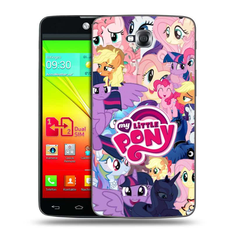 Силиконовый чехол на LG G Pro Lite Dual с принтом My little pony Дружба чудо Силиконовый чехол на LG G Pro Lite Dual с принтом My little pony Дружба чудо