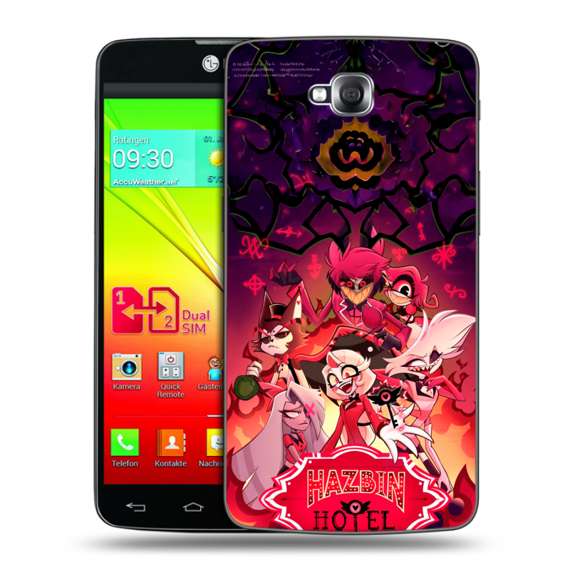Силиконовый чехол на LG G Pro Lite Dual с принтом Hazbin Hotel Отель Хазбин Силиконовый чехол на LG G Pro Lite Dual с принтом Hazbin Hotel Отель Хазбин