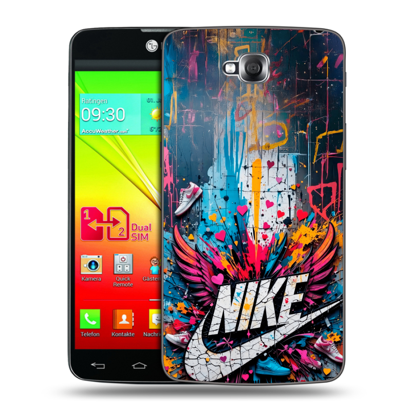 Силиконовый чехол на LG G Pro Lite Dual с принтом Nike Найк Силиконовый чехол на LG G Pro Lite Dual с принтом Nike Найк