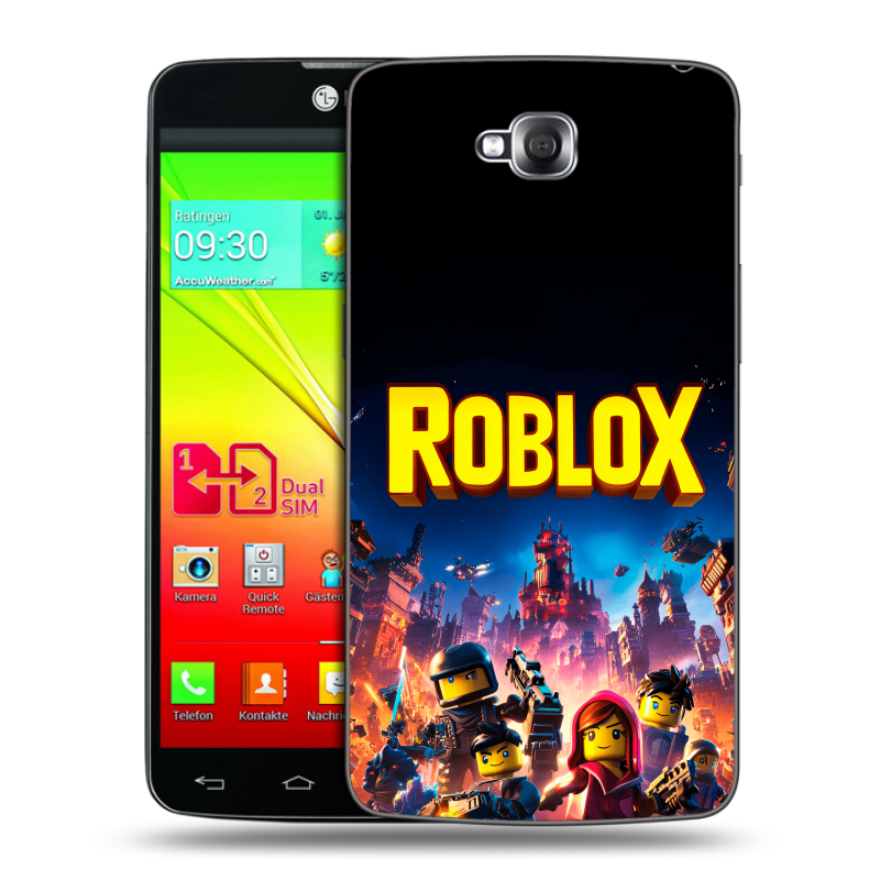 Силиконовый чехол на LG G Pro Lite Dual с принтом Roblox Роблокс Силиконовый чехол на LG G Pro Lite Dual с принтом Roblox Роблокс