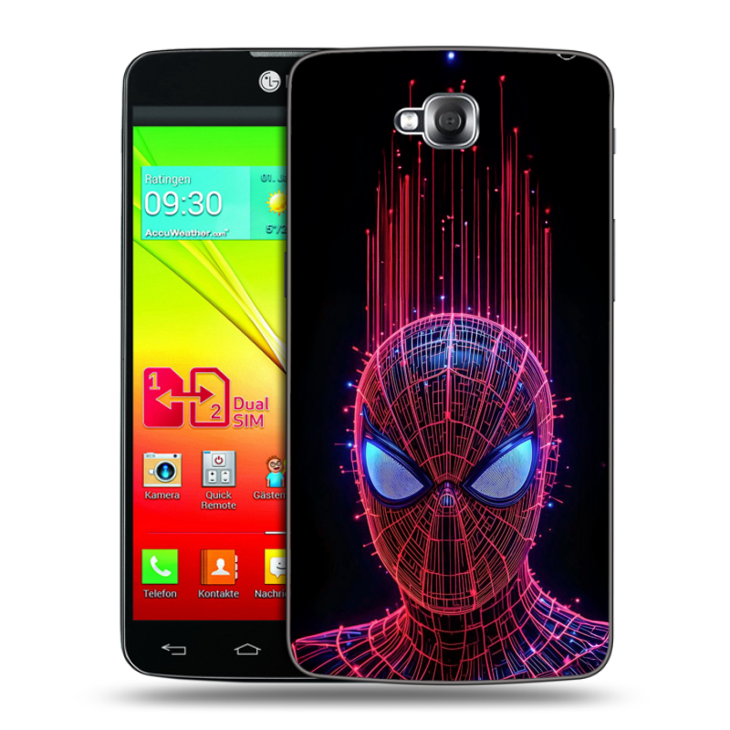 Силиконовый чехол на LG G Pro Lite Dual с принтом Spiderman Человек паук Силиконовый чехол на LG G Pro Lite Dual с принтом Spiderman Человек паук