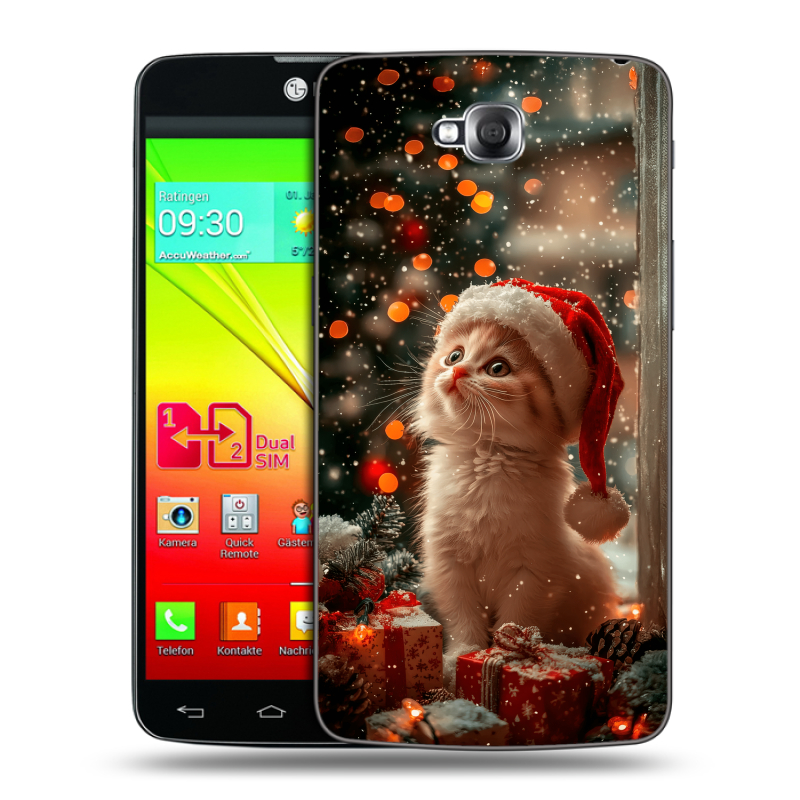 Силиконовый чехол на LG G Pro Lite Dual с принтом Новый год Силиконовый чехол на LG G Pro Lite Dual с принтом Новый год