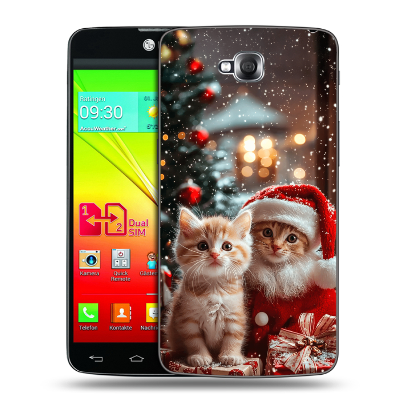 Силиконовый чехол на LG G Pro Lite Dual с принтом Новый год Силиконовый чехол на LG G Pro Lite Dual с принтом Новый год