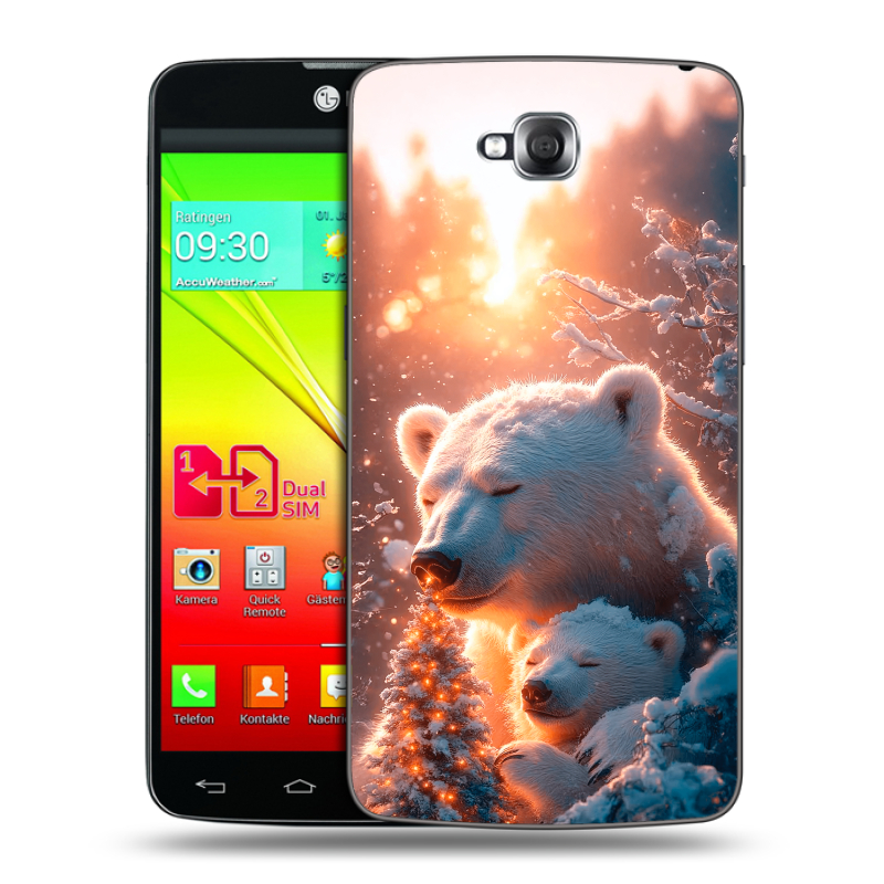 Силиконовый чехол на LG G Pro Lite Dual с принтом Новый год Силиконовый чехол на LG G Pro Lite Dual с принтом Новый год