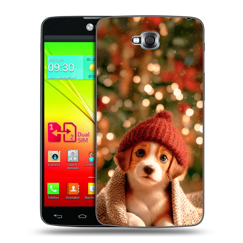 Силиконовый чехол на LG G Pro Lite Dual с принтом Новый год Силиконовый чехол на LG G Pro Lite Dual с принтом Новый год