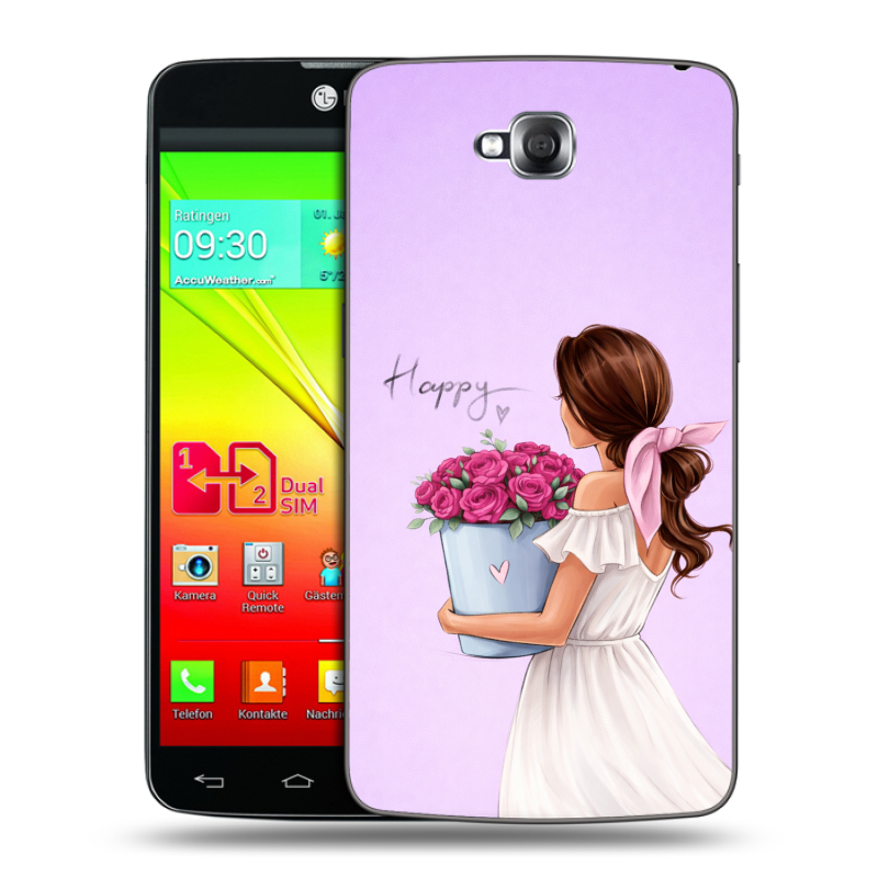 Силиконовый чехол на LG G Pro Lite Dual с принтом женский Силиконовый чехол на LG G Pro Lite Dual с принтом женский