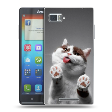 Пластиковый чехол на Lenovo Vibe Z с принтом Коты