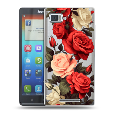 Пластиковый чехол на Lenovo Vibe Z с принтом Розы