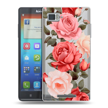Пластиковый чехол на Lenovo Vibe Z с принтом Розы
