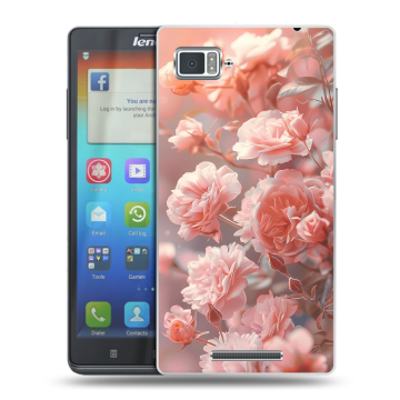 Пластиковый чехол на Lenovo Vibe Z с принтом Розовые розы