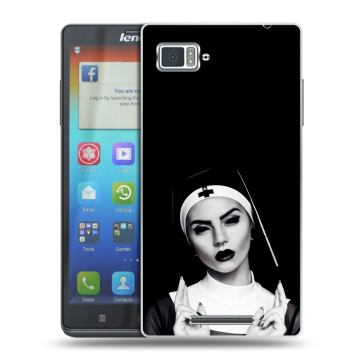 Пластиковый чехол на Lenovo Vibe Z с принтом монашка