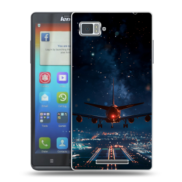 Пластиковый чехол на Lenovo Vibe Z с принтом самолет