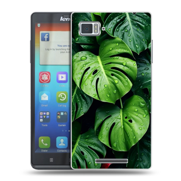 Пластиковый чехол на Lenovo Vibe Z с принтом Листья
