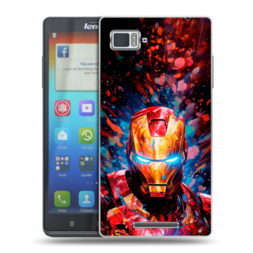 Пластиковый чехол на Lenovo Vibe Z с принтом Железный человек Ironman
