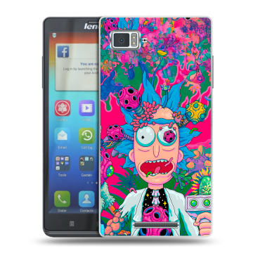 Пластиковый чехол на Lenovo Vibe Z с принтом Рик и Морти Rick Morty