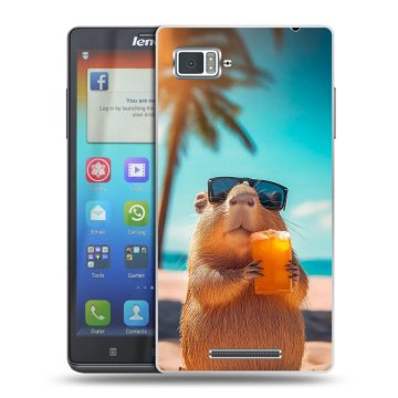 Пластиковый чехол на Lenovo Vibe Z с принтом Капибара