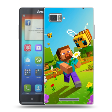 Пластиковый чехол на Lenovo Vibe Z с принтом Майнкрафт Minecraft