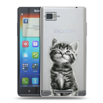 Пластиковый чехол на Lenovo Vibe Z с принтом Котенок