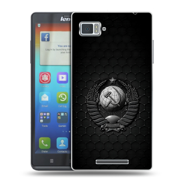 Пластиковый чехол на Lenovo Vibe Z с принтом Герб Флаг СССР