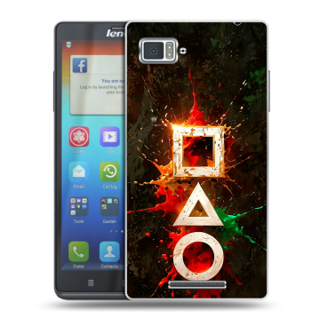 Пластиковый чехол на Lenovo Vibe Z с принтом Squid Game Игра кальмара
