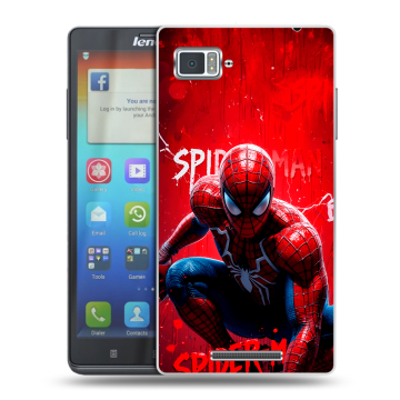 Пластиковый чехол на Lenovo Vibe Z с принтом Spiderman Человек паук Пластиковый чехол на Lenovo Vibe Z с принтом Spiderman Человек паук