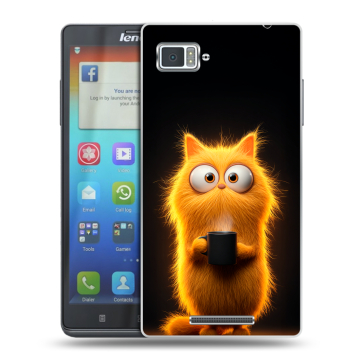 Пластиковый чехол на Lenovo Vibe Z с принтом Смешной кот