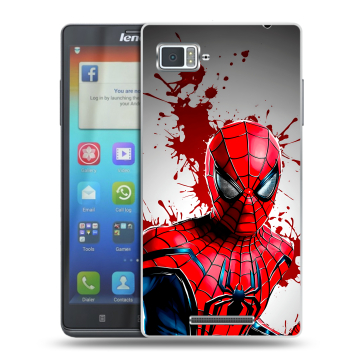 Пластиковый чехол на Lenovo Vibe Z с принтом Spiderman Человек паук