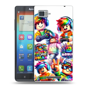 Пластиковый чехол на Lenovo Vibe Z с принтом Roblox Роблокс