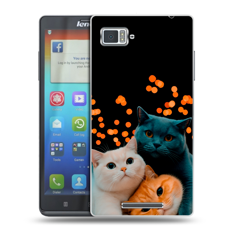 Пластиковый чехол на Lenovo Vibe Z с принтом Кошки Пластиковый чехол на Lenovo Vibe Z с принтом Кошки