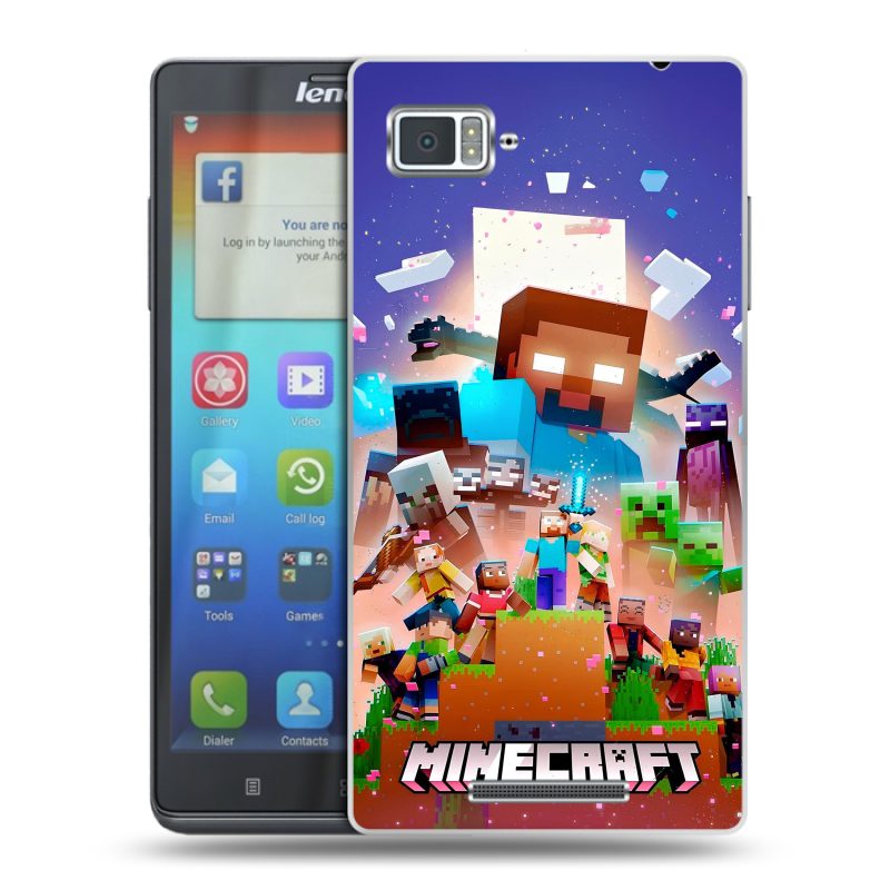 Пластиковый чехол на Lenovo Vibe Z с принтом Майнкрафт Minecraft Пластиковый чехол на Lenovo Vibe Z с принтом Майнкрафт Minecraft