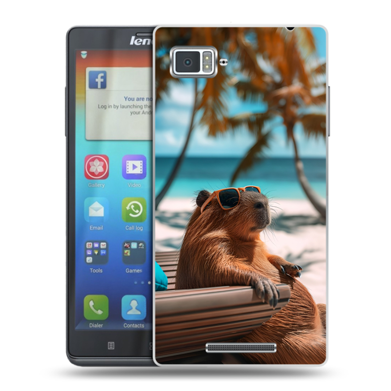 Пластиковый чехол на Lenovo Vibe Z с принтом Капибара Пластиковый чехол на Lenovo Vibe Z с принтом Капибара