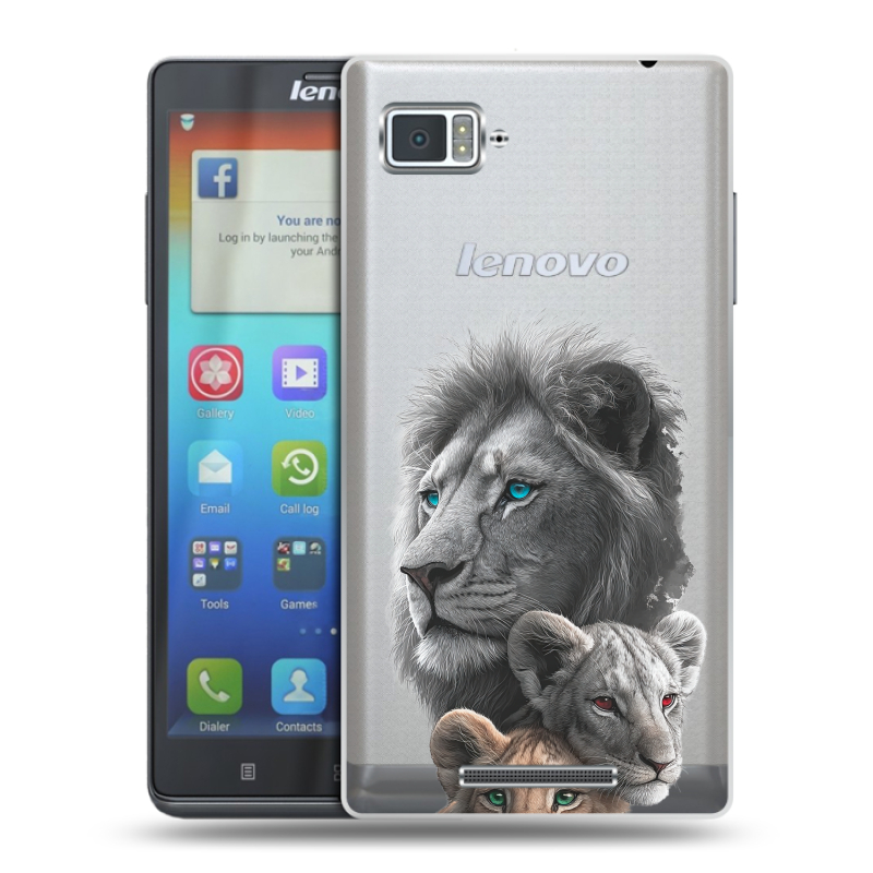Пластиковый чехол на Lenovo Vibe Z с принтом Львы Пластиковый чехол на Lenovo Vibe Z с принтом Львы