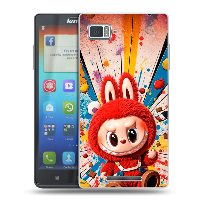 Пластиковый чехол на Lenovo Vibe Z с принтом Labubu Лабубу Пластиковый чехол на Lenovo Vibe Z с принтом Labubu Лабубу