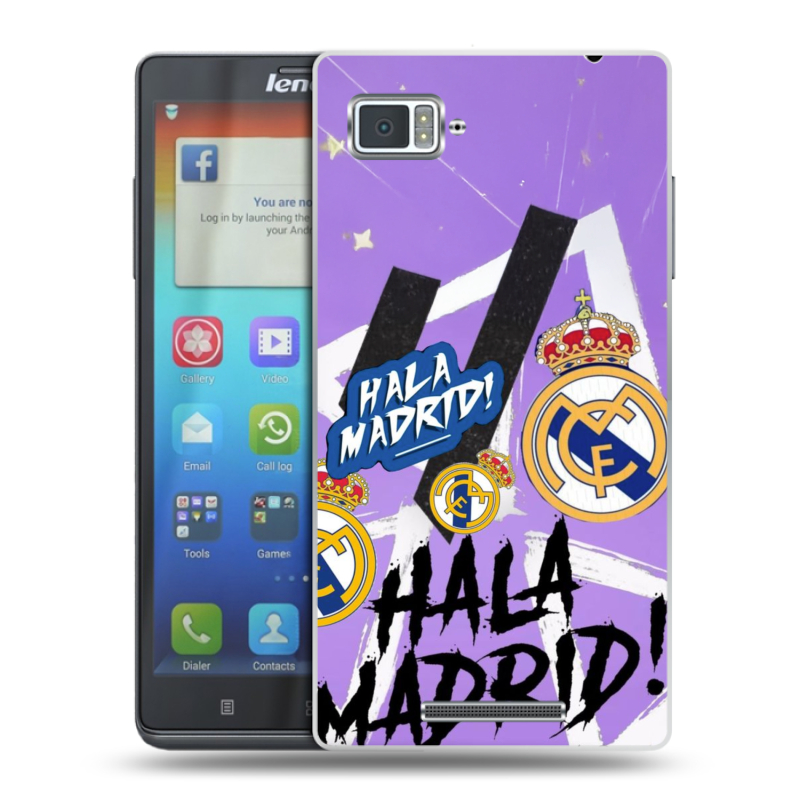 Пластиковый чехол на Lenovo Vibe Z с принтом Real Madrid Реал Мадрид Пластиковый чехол на Lenovo Vibe Z с принтом Real Madrid Реал Мадрид