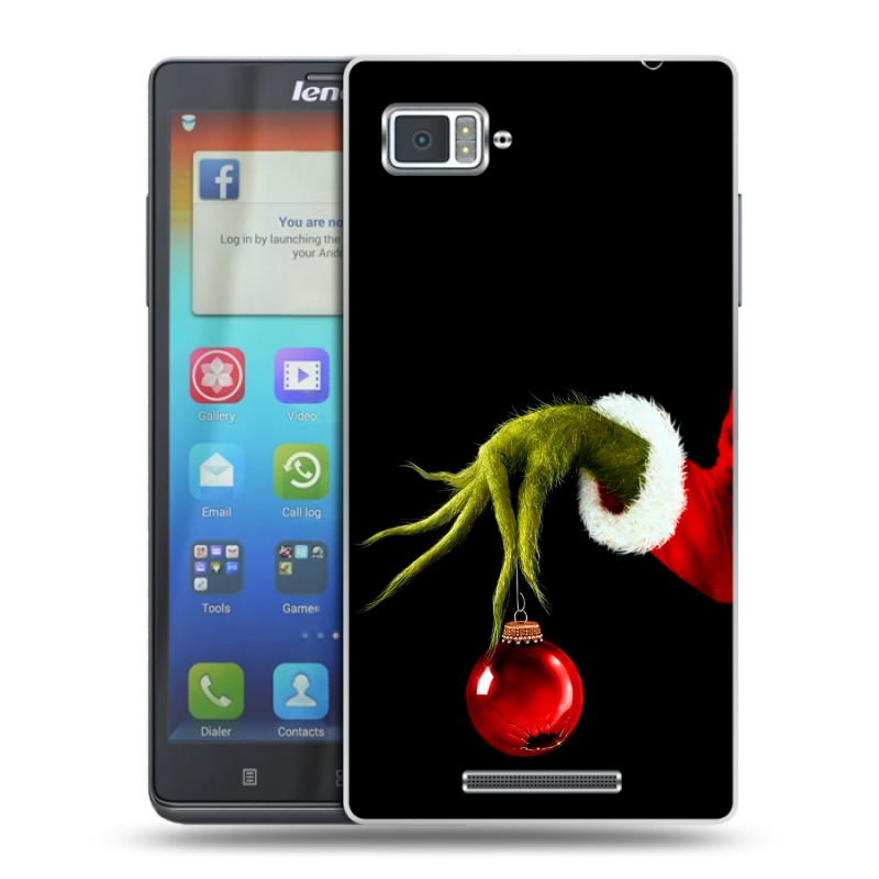 Пластиковый чехол на Lenovo Vibe Z с принтом Новый год Гринч Пластиковый чехол на Lenovo Vibe Z с принтом Новый год Гринч