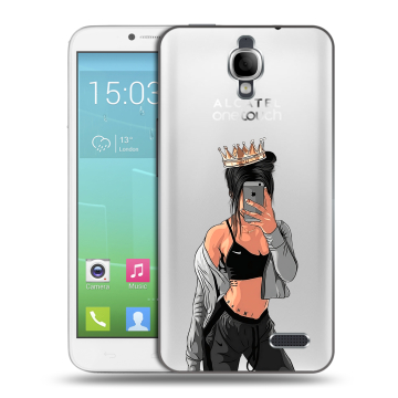 Силиконовый чехол на Alcatel One Touch Idol с принтом Женские принты Силиконовый чехол на Alcatel One Touch Idol с принтом Женские принты