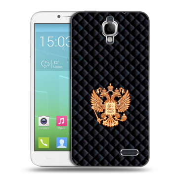 Силиконовый чехол на Alcatel One Touch Idol с принтом Герб России принт Силиконовый чехол на Alcatel One Touch Idol с принтом Герб России принт