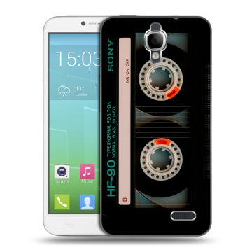 Силиконовый чехол на Alcatel One Touch Idol с принтом Кассета Силиконовый чехол на Alcatel One Touch Idol с принтом Кассета