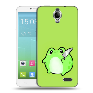 Силиконовый чехол на Alcatel One Touch Idol с принтом Лягушенок
