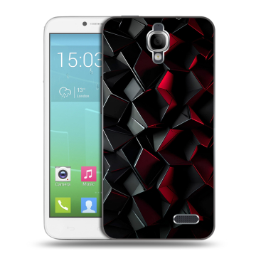 Силиконовый чехол на Alcatel One Touch Idol с принтом Абстракция Силиконовый чехол на Alcatel One Touch Idol с принтом Абстракция