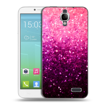 Силиконовый чехол на Alcatel One Touch Idol с принтом Блестки Силиконовый чехол на Alcatel One Touch Idol с принтом Блестки