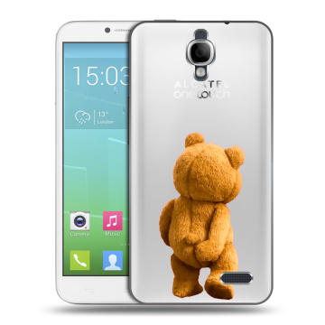 Силиконовый чехол на Alcatel One Touch Idol с принтом Медведь