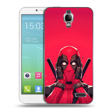 Силиконовый чехол на Alcatel One Touch Idol с принтом Дедпул Deadpool