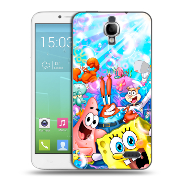 Силиконовый чехол на Alcatel One Touch Idol с принтом спанчбоб спанч боб Силиконовый чехол на Alcatel One Touch Idol с принтом спанчбоб спанч боб